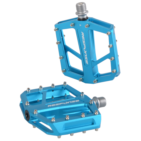 Flat Pedale MTB, 9/16" 7mm Lager gedichtet, blue AL6061 24 Pin Format: 94x95mm